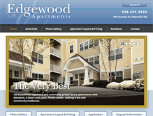 Tablet Screenshot of edgewoodapartmentsplainville.com